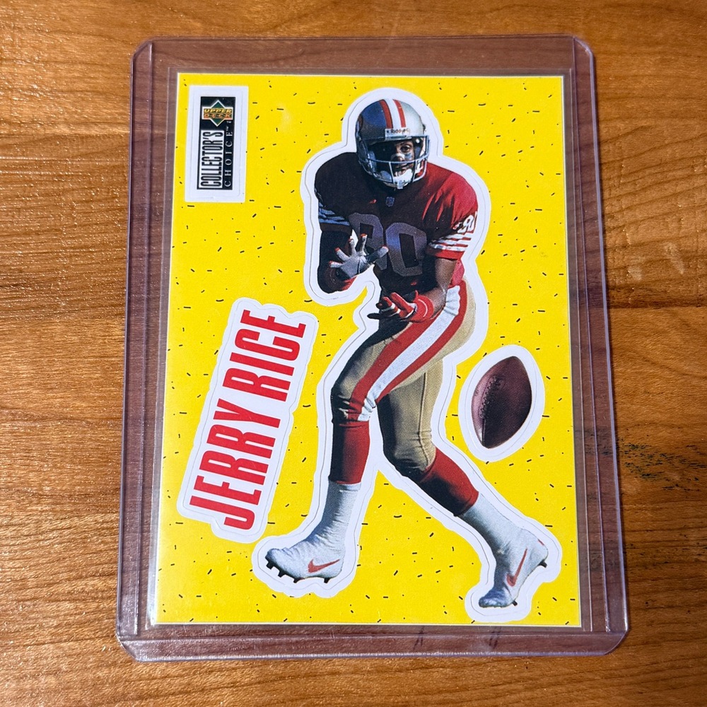 Upper Deck Collector's Choice Jerry Rice Stick-ums Sticker Yellow 1996 NFL 49ers